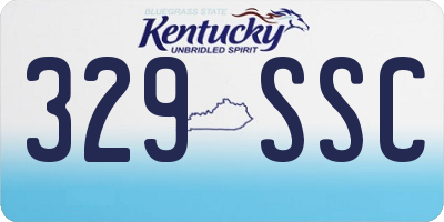 KY license plate 329SSC