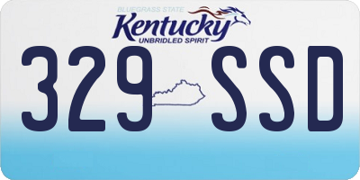 KY license plate 329SSD