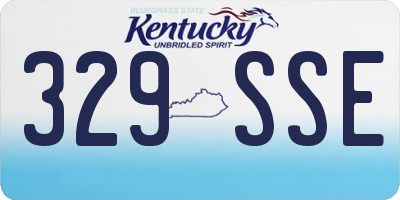 KY license plate 329SSE