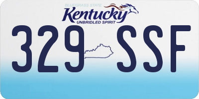 KY license plate 329SSF