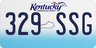 KY license plate 329SSG