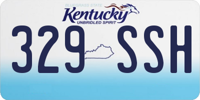 KY license plate 329SSH