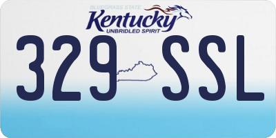 KY license plate 329SSL