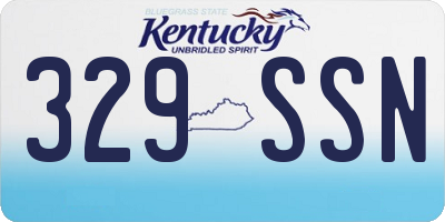 KY license plate 329SSN