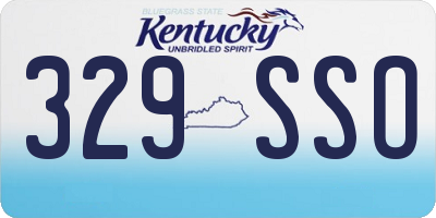 KY license plate 329SSO