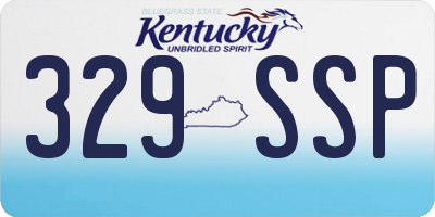 KY license plate 329SSP