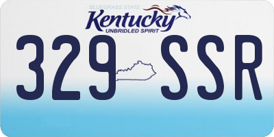 KY license plate 329SSR