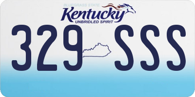 KY license plate 329SSS