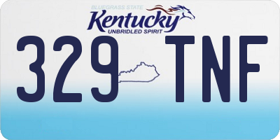 KY license plate 329TNF