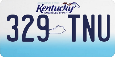 KY license plate 329TNU
