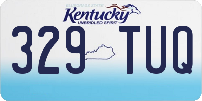 KY license plate 329TUQ