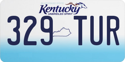 KY license plate 329TUR