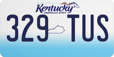 KY license plate 329TUS