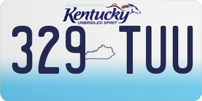 KY license plate 329TUU
