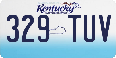 KY license plate 329TUV