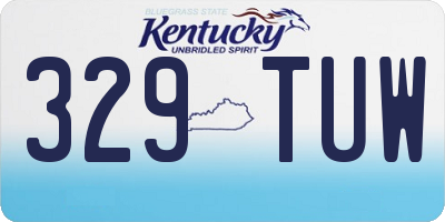 KY license plate 329TUW