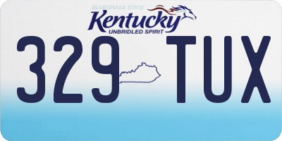 KY license plate 329TUX