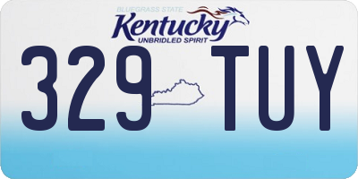 KY license plate 329TUY