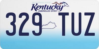 KY license plate 329TUZ
