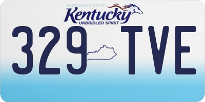 KY license plate 329TVE