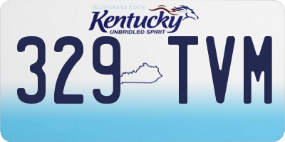 KY license plate 329TVM