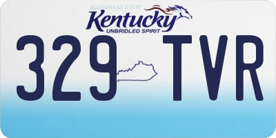 KY license plate 329TVR