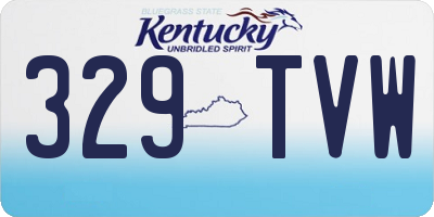KY license plate 329TVW