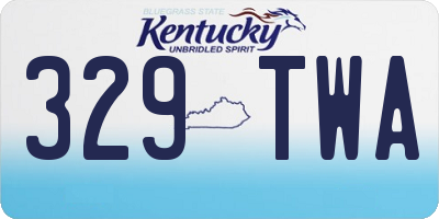 KY license plate 329TWA