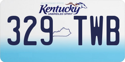 KY license plate 329TWB