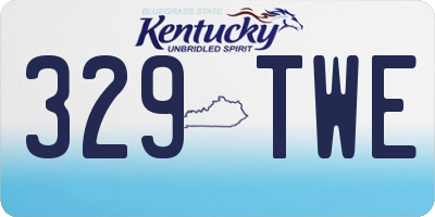 KY license plate 329TWE