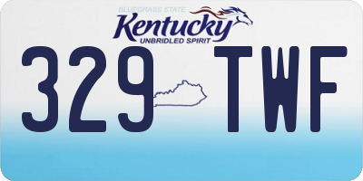 KY license plate 329TWF
