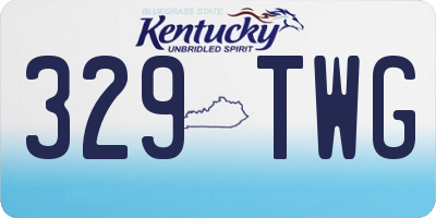 KY license plate 329TWG