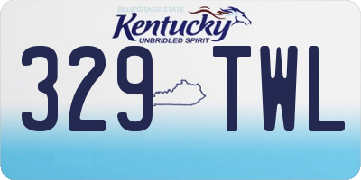KY license plate 329TWL