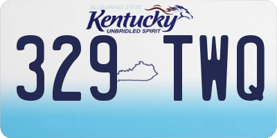 KY license plate 329TWQ