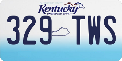 KY license plate 329TWS