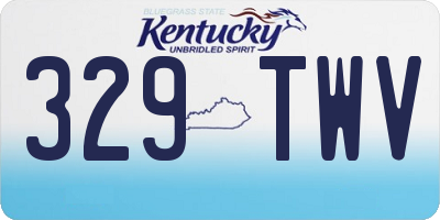 KY license plate 329TWV
