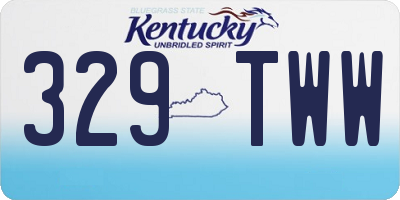KY license plate 329TWW