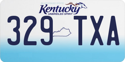 KY license plate 329TXA