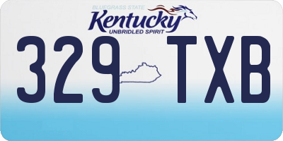 KY license plate 329TXB