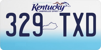 KY license plate 329TXD