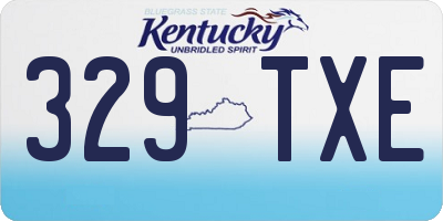 KY license plate 329TXE