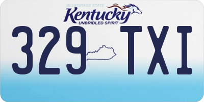 KY license plate 329TXI