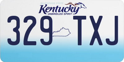 KY license plate 329TXJ
