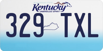 KY license plate 329TXL