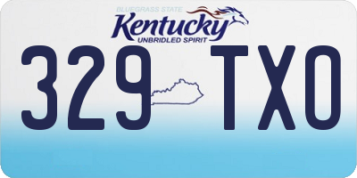 KY license plate 329TXO