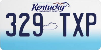 KY license plate 329TXP
