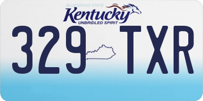 KY license plate 329TXR
