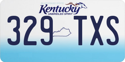 KY license plate 329TXS