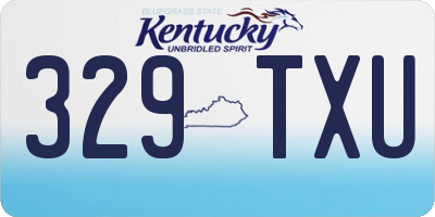 KY license plate 329TXU