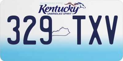 KY license plate 329TXV
